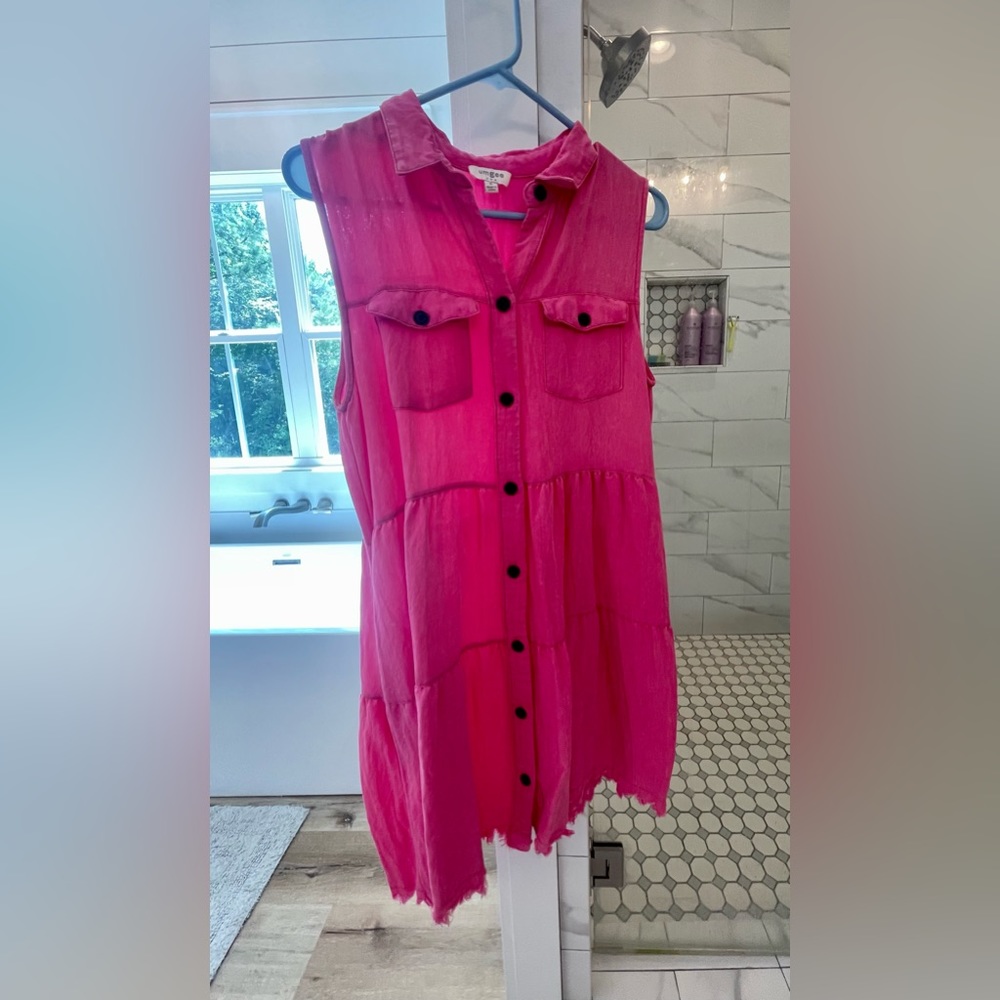 Umgee hot pink sleeveless dress